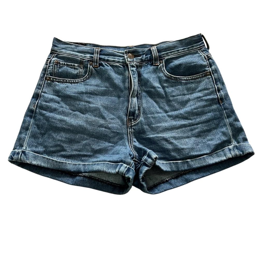 American Eagle Outfitters Blue Denim High-Rise Shorts